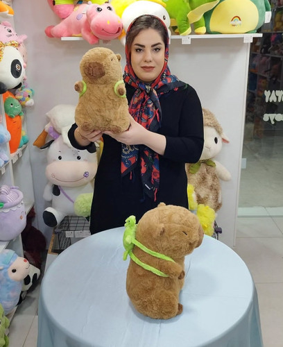 عروسک کاپی بارا با کوله لاکپشت