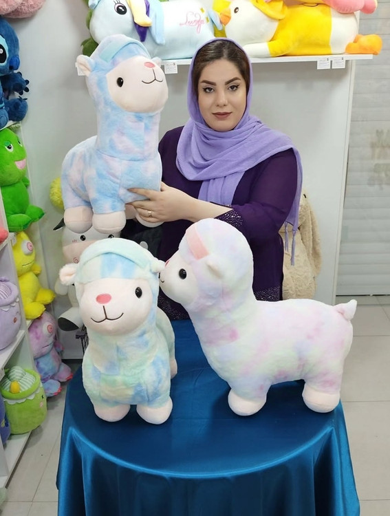 عروسک لاما آبرنگی