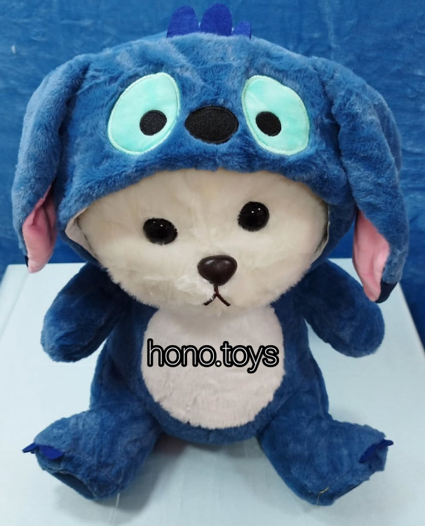 عروسک بالشتی پتودار طرح خرس لباس استیج