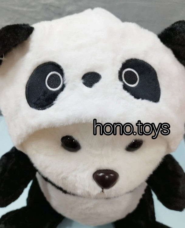 عروسک بالشتی پتودار طرح خرس لباس پاندایی