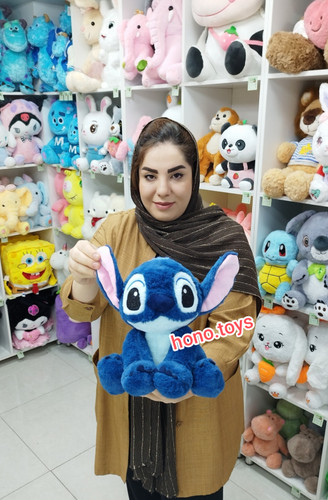 عروسک استیج نشسته سرمه ای